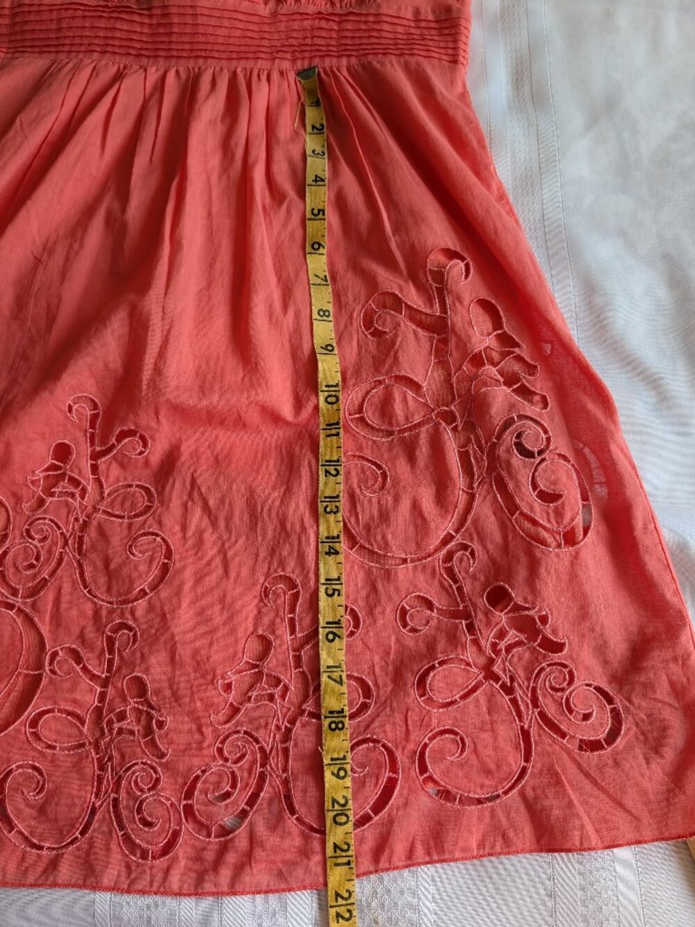 Le Chateau vintage Y2K 100% cotton cutout Pink Summer Dress - Picture 4 of 5